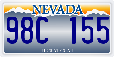 NV license plate 98C155