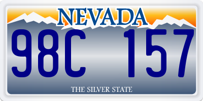 NV license plate 98C157