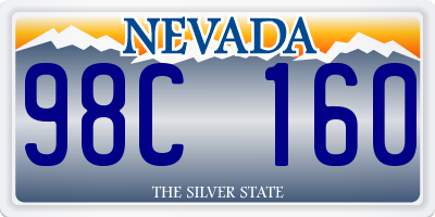 NV license plate 98C160