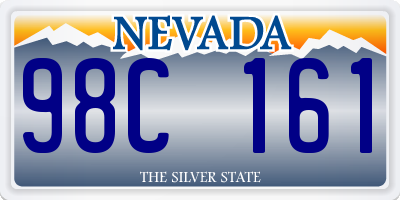 NV license plate 98C161