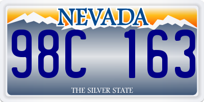 NV license plate 98C163