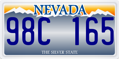 NV license plate 98C165