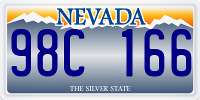 NV license plate 98C166