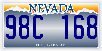 NV license plate 98C168