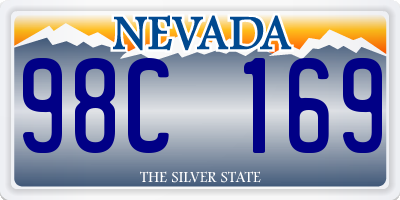 NV license plate 98C169