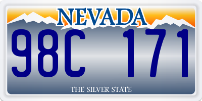 NV license plate 98C171