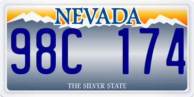 NV license plate 98C174