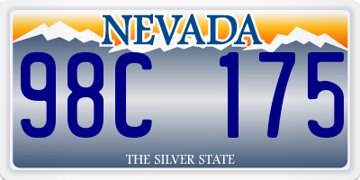 NV license plate 98C175