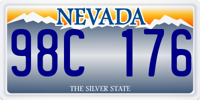 NV license plate 98C176