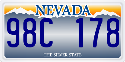 NV license plate 98C178