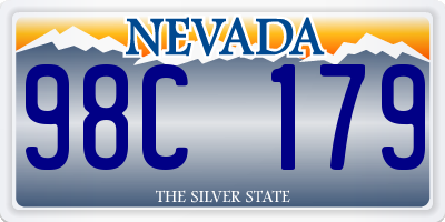 NV license plate 98C179