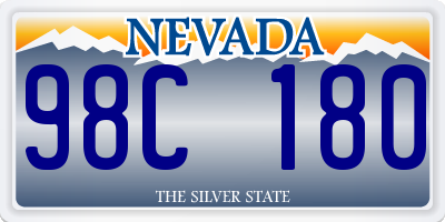 NV license plate 98C180