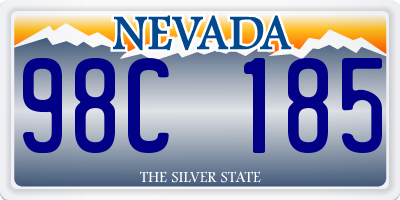 NV license plate 98C185
