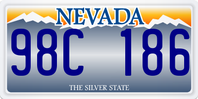 NV license plate 98C186