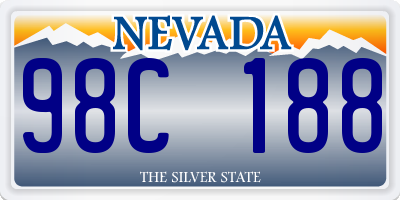 NV license plate 98C188