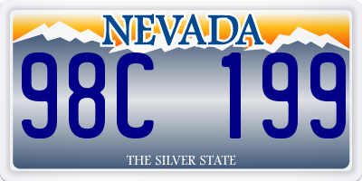NV license plate 98C199