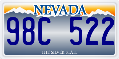 NV license plate 98C522