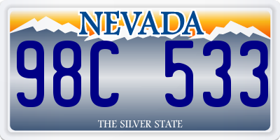 NV license plate 98C533