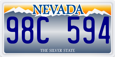 NV license plate 98C594
