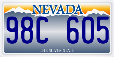 NV license plate 98C605