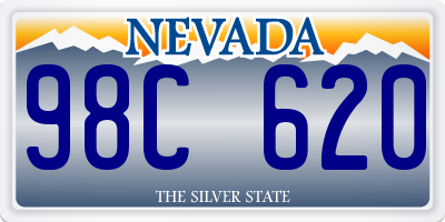 NV license plate 98C620