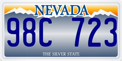 NV license plate 98C723