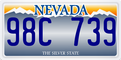 NV license plate 98C739