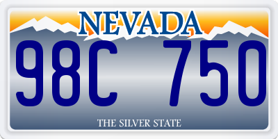 NV license plate 98C750