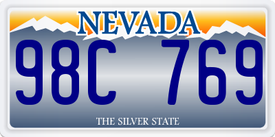 NV license plate 98C769