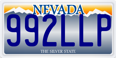 NV license plate 992LLP