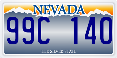 NV license plate 99C140