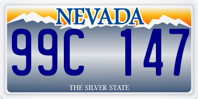 NV license plate 99C147