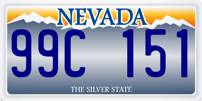 NV license plate 99C151