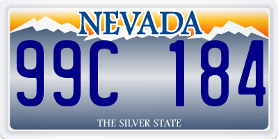 NV license plate 99C184