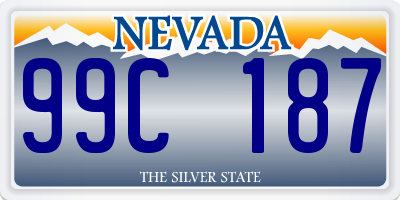 NV license plate 99C187