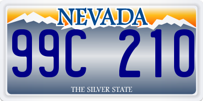 NV license plate 99C210
