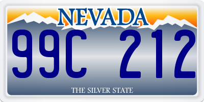 NV license plate 99C212