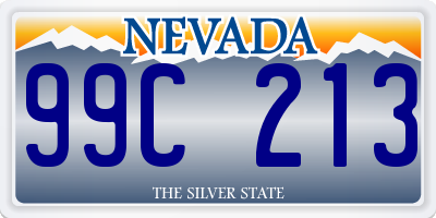 NV license plate 99C213