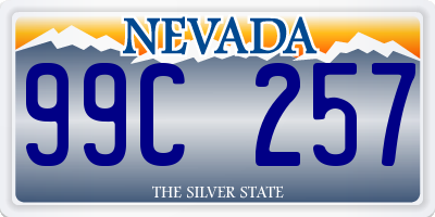 NV license plate 99C257