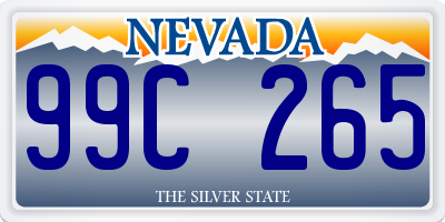 NV license plate 99C265