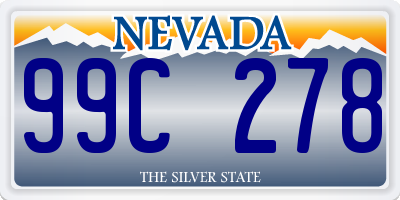 NV license plate 99C278