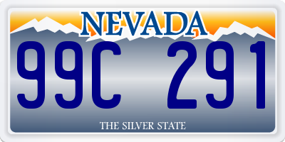 NV license plate 99C291