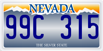 NV license plate 99C315