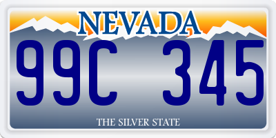 NV license plate 99C345