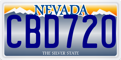 NV license plate CBD720