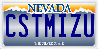 NV license plate CSTMIZU
