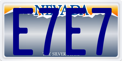 NV license plate E7E7