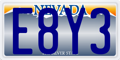 NV license plate E8Y3