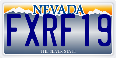 NV license plate FXRF19