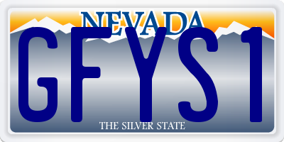 NV license plate GFYS1